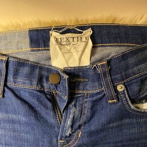 Women textile flare slit jeans